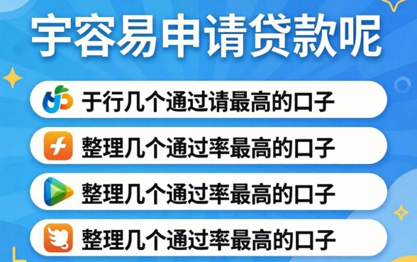 哪个平台容易申请贷款呢?整理几个通过率高的口子