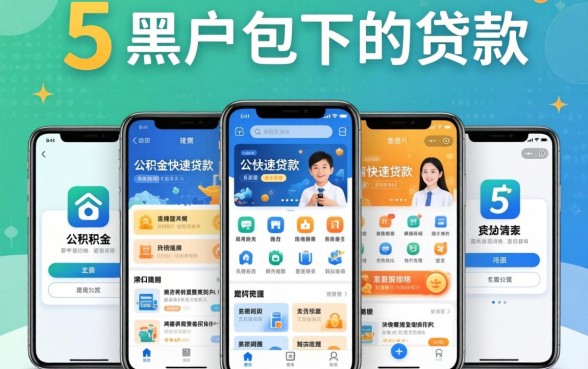 五千黑户包下的贷款,陈列5个公积金快速贷款app