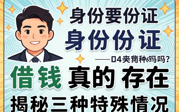 不需要身份证的借钱真的存在吗？揭秘三种特殊情况