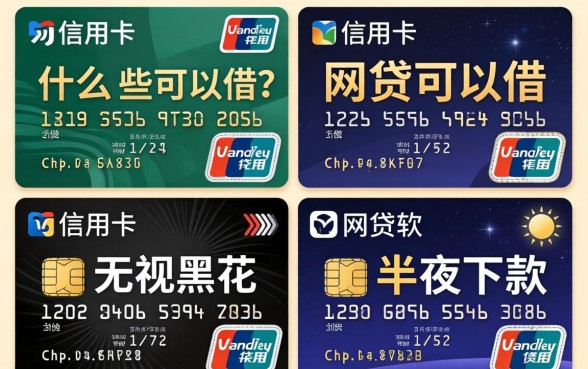 信用卡都有什么网贷可以借，概括五个无视黑花半夜下款的网贷软件