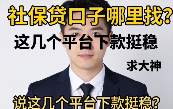 2026年社保贷口子哪里找？听说这几个平台下款挺稳，求大神指点！