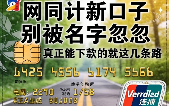 2026信用卡网贷新口子:别被名字忽悠,真正能下款的就这几条路