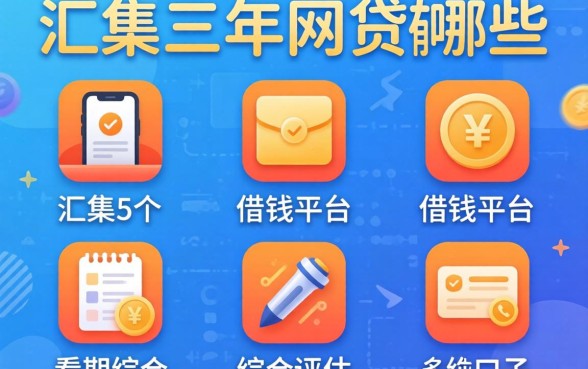 分期三年的网贷有哪些，汇整5个借钱平台不看综合评估的口子