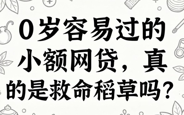 20岁容易过的小额网贷，真的是救命稻草吗？