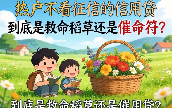 2026年黑户不看征信的信用贷,到底是救命稻草还是催命符?