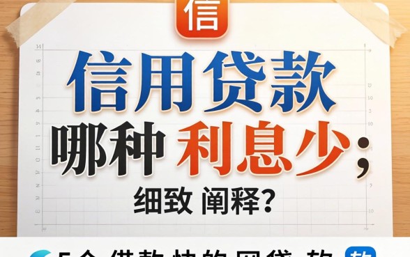 信用贷款哪种利息少，细致阐述5个借款快的网贷软件