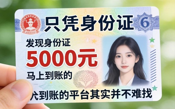我借了5000元,发现只凭身份证马上到账的平台其实并不难找