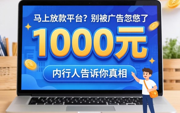 借1000元马上放款的平台?别被广告忽悠了,内行人告诉你真相
