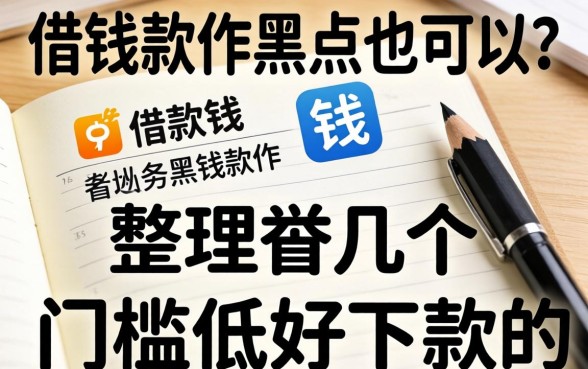 哪个借钱软件黑户也可以？整理了几个门槛低好下款的