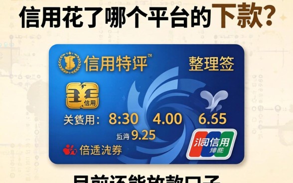 信用花了哪个平台能下款？整理几个目前还能放款的口子