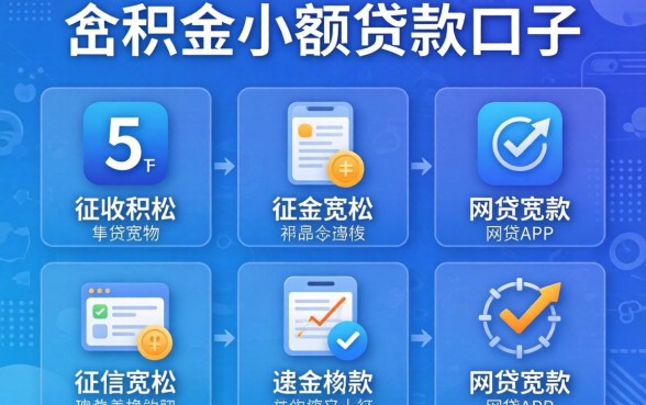 可用公积金小额贷款的口子,细致阐述5个对征信宽松的网贷app