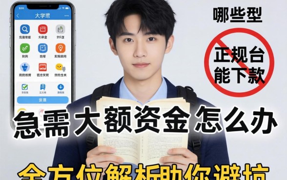 大学生急需大额资金怎么办？哪些正规平台能下款？全方位解析助你避坑