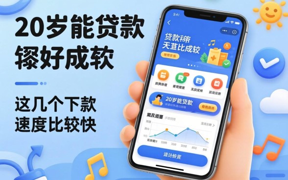 刚满20周岁能贷款的软件，这几个下款速度比较快