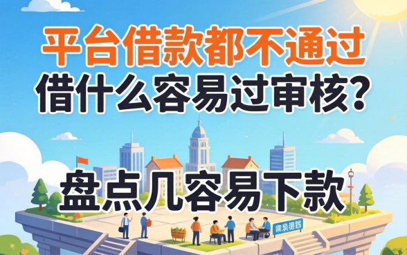 大平台借款都不通过借什么容易过审核？盘点几个容易下款的