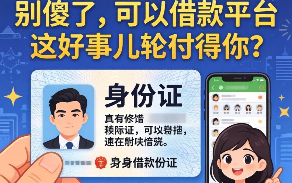 不用身份证可以借款的平台？别傻了，真有这好事儿轮得到你？