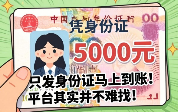 我借了5000元,发现只凭身份证马上到账的平台其实并不难找