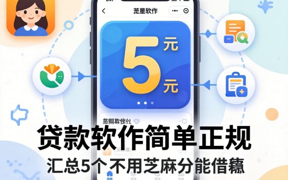 什么贷款软件简单正规,汇总5个不用芝麻分能借的app