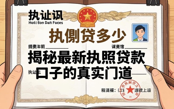 刚办的执照能贷多少？揭秘最新执照贷款口子的真实门道