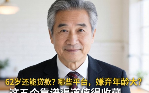62岁还能贷款吗？哪些平台不嫌弃年龄大？这五个靠谱渠道值得收藏