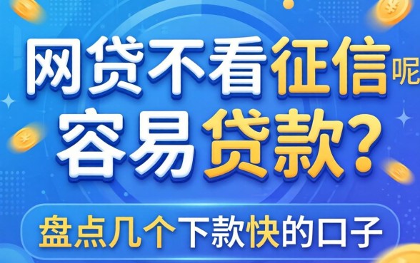 哪个网贷不看征信的容易贷款呢?盘点几个下款快的口子
