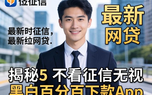 不看征信的最新网贷，揭秘五个不看征信无视黑白百分百下款app