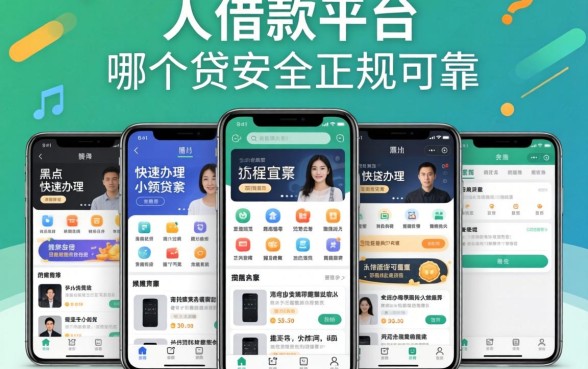 个人借款平台哪个最安全最正规可靠,陈列5个黑户可快速办理小额贷款业务的软件
