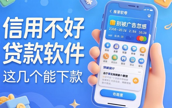 信用不好推荐贷款软件有哪些？别被广告忽悠，这几个能下款
