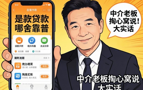 主流的贷款软件哪个靠谱？中介老板掏心窝说大实话