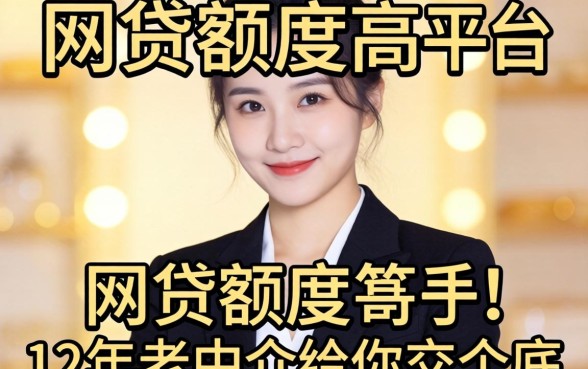 哪些网贷额度高的平台有哪些？12年老中介给你交个底