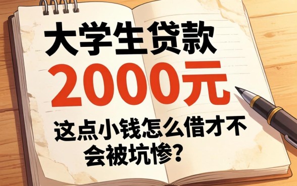 大学生贷款2000元：这点小钱怎么借才不会被坑惨？