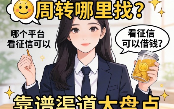 急需周转哪里找？哪个平台不看征信可以借钱？靠谱渠道大盘点