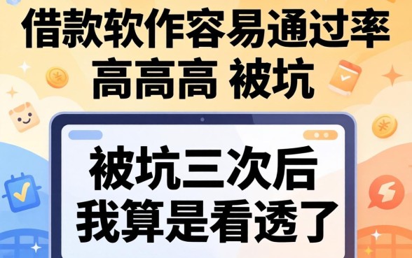 什么借款软件容易通过率高？被坑三次后我算是看透了