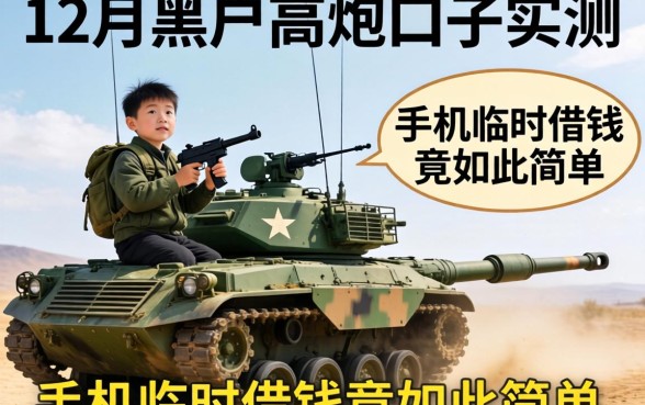 2026年12月黑户高炮口子实测，手机临时借钱竟如此简单