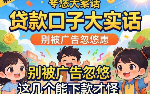 2026热门贷款口子大实话：别被广告忽悠，这几个能下款才怪