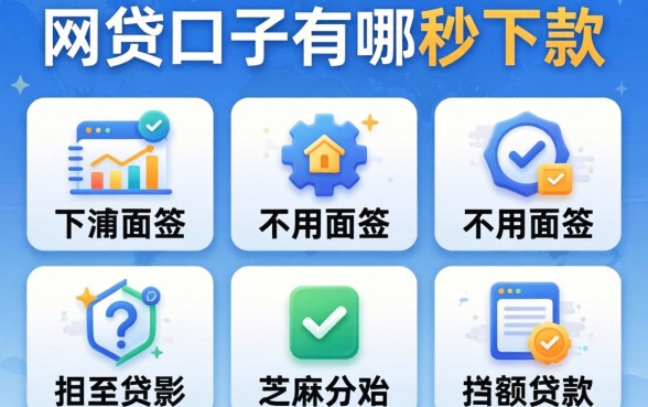 新出的网贷口子有哪些秒下款，详细阐述五个不用面签和芝麻分的贷款口子