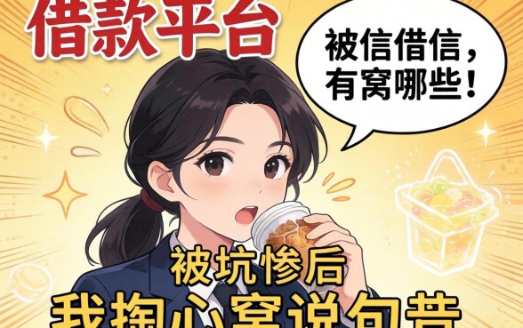 不查询征信的借款平台有哪些？被坑惨后我掏心窝说几句