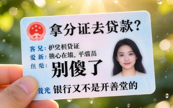 光拿身份证去贷款?别傻了,银行又不是开善堂的