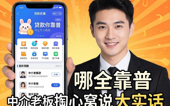 主流的贷款软件哪个靠谱？中介老板掏心窝说大实话