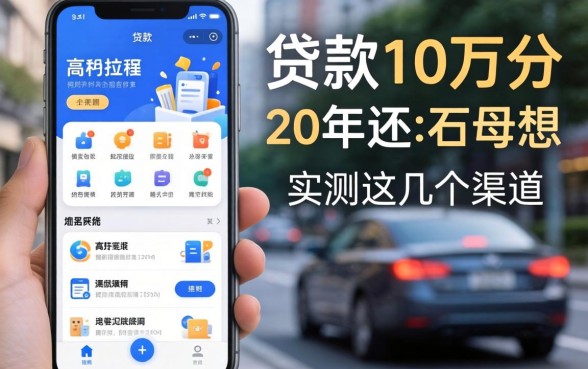 什么APP可以贷款10万分20年还？实测这几个渠道