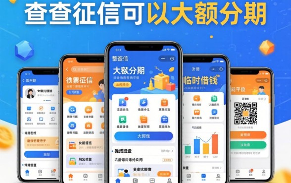 不查征信可以大额分期,整合5个手机可以临时借钱的平台