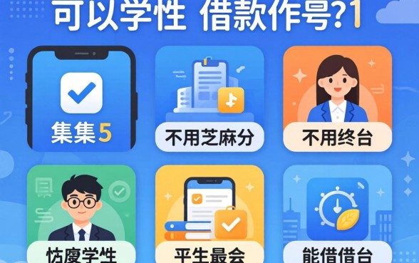 大学生可以用的借款软件，归集5个不用芝麻分能借的平台