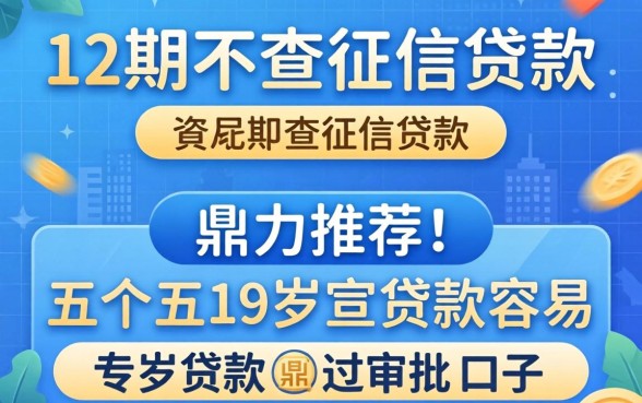 分12期不查征信的贷款,鼎力推荐五个19岁贷款容易过审批的口子