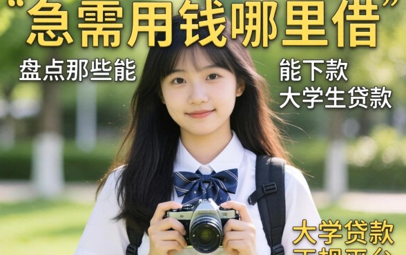 大学生急需用钱哪里借？盘点那些能下款的大学生贷款，正规平台有哪些？