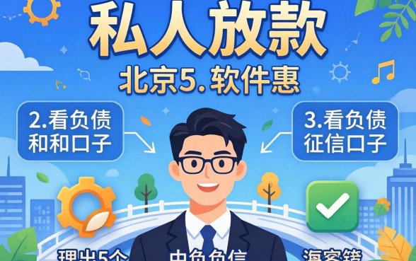 北京纯私人放款的软件，理出5个不看负债和征信的口子