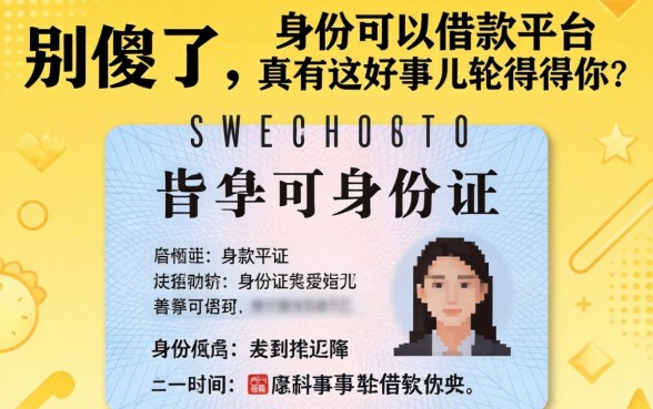 不用身份证可以借款的平台？别傻了，真有这好事儿轮得到你？