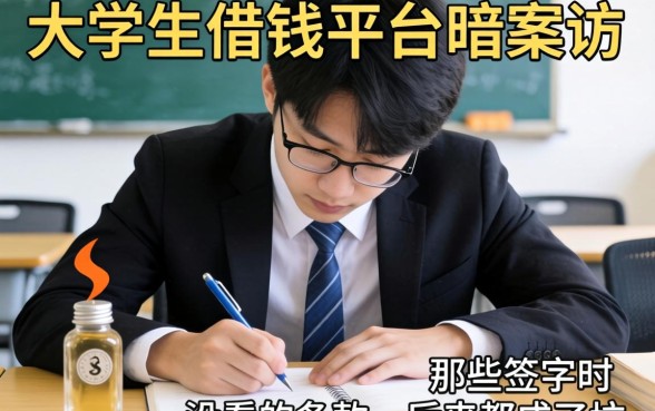 在校大学生借钱平台暗访实录：那些签字时没看的条款，后来都成了坑