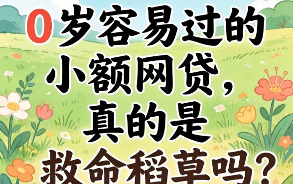 20岁容易过的小额网贷，真的是救命稻草吗？