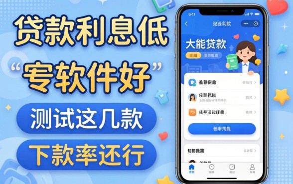 哪个贷款利息低的软件好？实测这几款下款率还行
