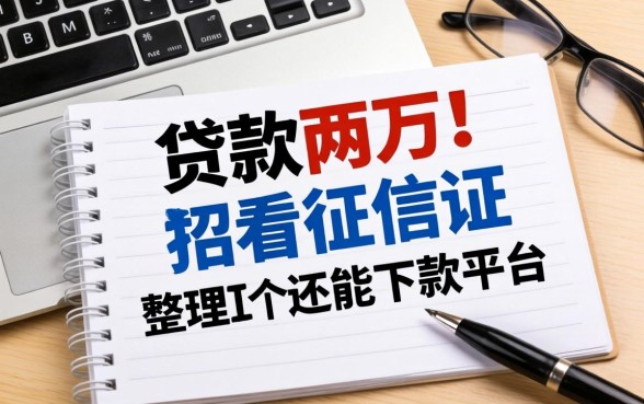 哪里可以贷款两万不看征信的平台？整理了几个还能下款的口子