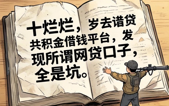我翻烂了十个公积金借钱平台，发现所谓网贷口子全是坑
